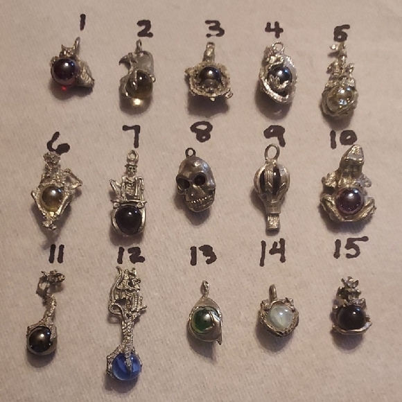 Bundle 15 PewterPendants Vintage Over35 Years Old
